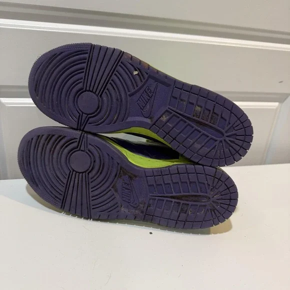 Nike Dunk High ID Shoes Womens Size 8 Purple Green Leather Sneakers 533136-091 - Picture 6 of 8